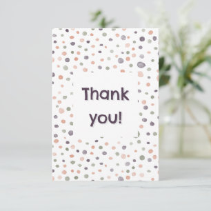 Shea Confetti Watercolor Dots Danke Karte