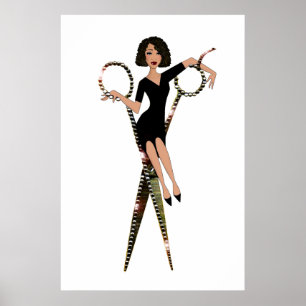 "Shear Diva", Afrikanisch-Amerikanische Diva Poster
