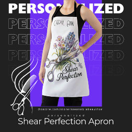 Shear Perfection Hairstylist Personalisiert Schürz Schürze