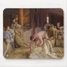 Shear the Rams (Australian Art) (Tom Roberts) Mousepad