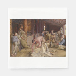 Shear the Rams (Australian Art) (Tom Roberts) Serviette