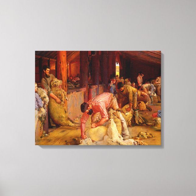 Shear the Rams Tom Roberts 1890 Australian Art Leinwanddruck (Vorderseite)