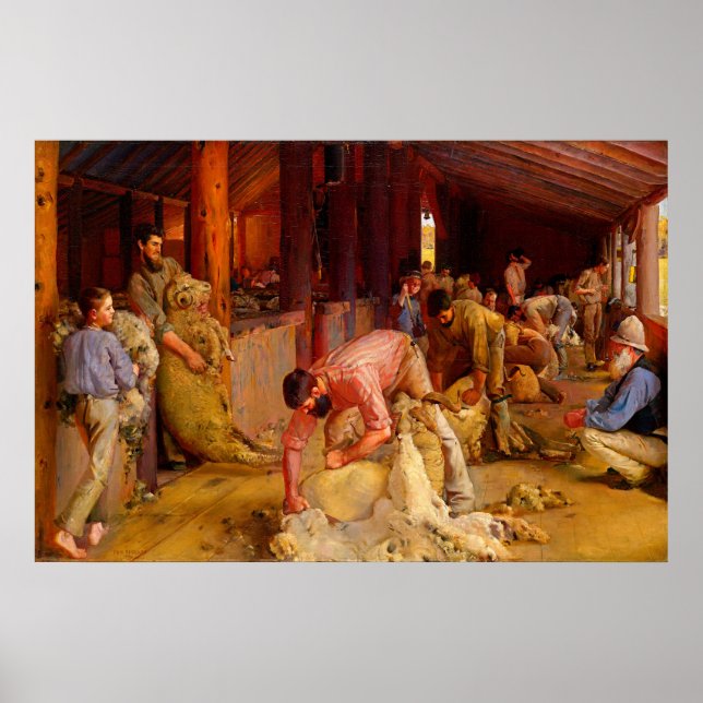 Shear the Rams Tom Roberts 1890 Australian Art Poster (Vorne)