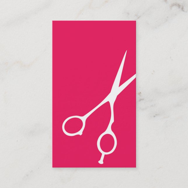 Shears Barber/Cosmetologist Business Card (Magent) Visitenkarte (Vorderseite)