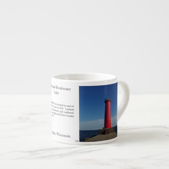 Sheboygan Breakwater Light Espressotasse (Vorderseite Rechts)