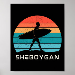 Sheboygan Surft auf Lake Michigan - Das Malibu des Poster