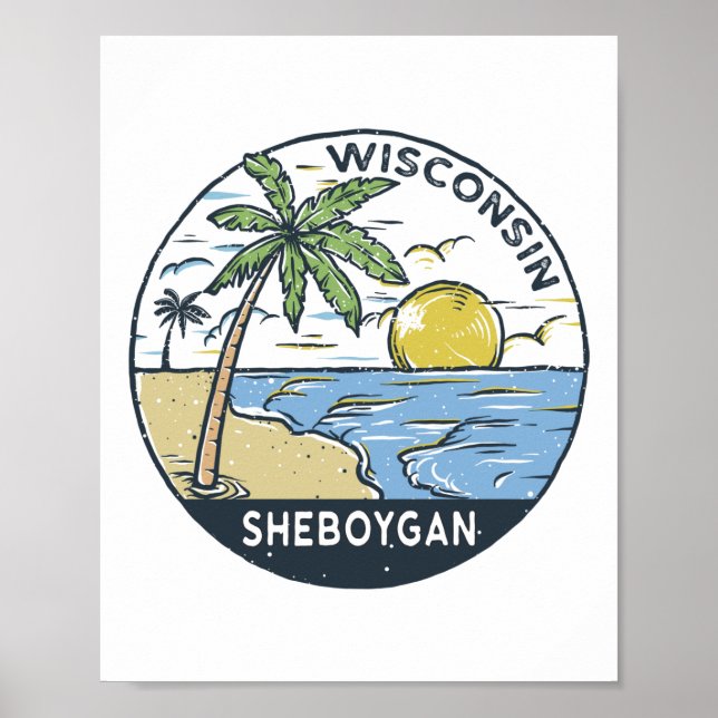 Sheboygan Wisconsin Vintag Poster (Vorne)