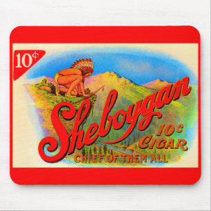Sheboygan-Zigarrenlabel der 1920er Mousepad