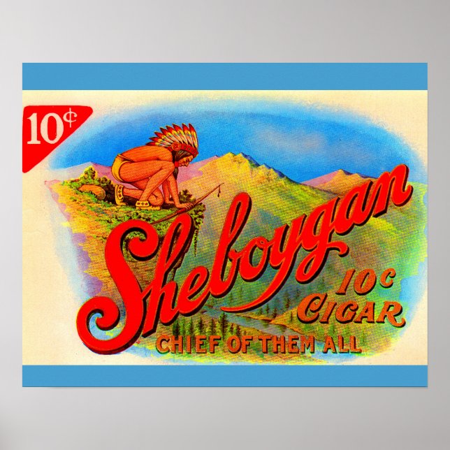 Sheboygan-Zigarrenlabel der 1920er Poster (Vorne)