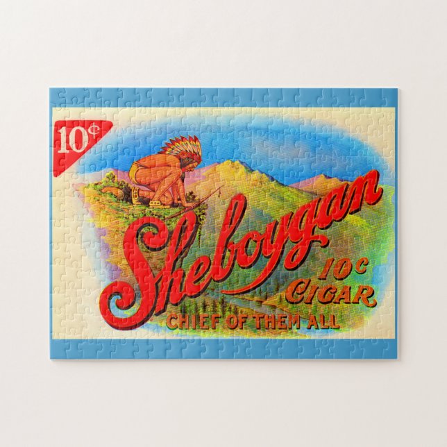 Sheboygan-Zigarrenlabel der 1920er Puzzle (Horizontal)