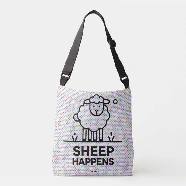 SHEEEN HAPPEN Funny Crossbody Tote Beutel Geschenk Tragetaschen Mit Langen Trägern (Vorderseite)