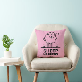 SHEEEN HAPPEN Funny Sheep Throw Kissen Geschenk