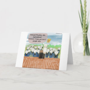 Sheep Abschluss Day Funny Karte