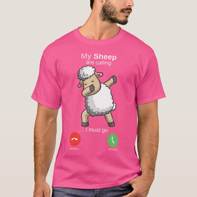 Sheep Art Sheepherders Bauer Wool Motive T-Shirt (Vorderseite)
