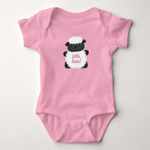 Sheep Baby Dusche Rosa Strampler