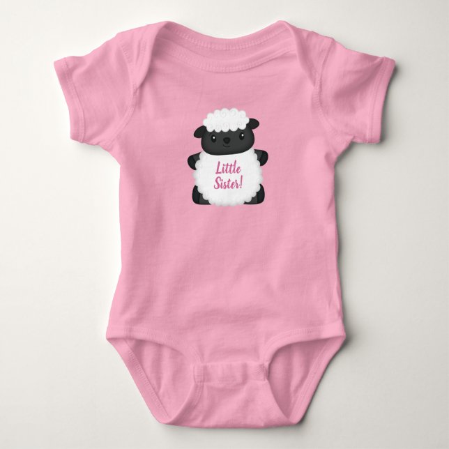 Sheep Baby Dusche Rosa Strampler (Vorderseite)