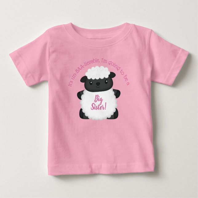 Sheep Baby Dusche Rosa T-shirt (Vorderseite)