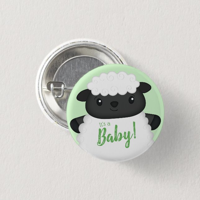 Sheep Baby Showfarm Button (Vorne & Hinten)