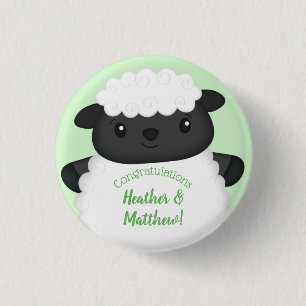 Sheep Baby Showfarm Button
