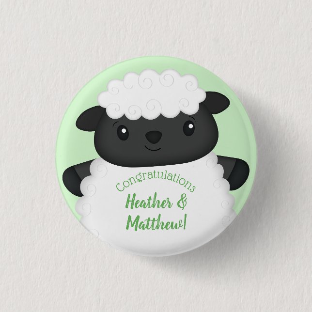 Sheep Baby Showfarm Button (Vorderseite)