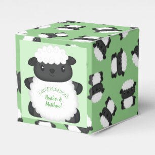Sheep Baby Showgrün Geschenkschachtel