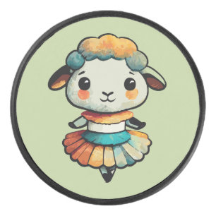 Sheep Ballerina Eishockey Puck