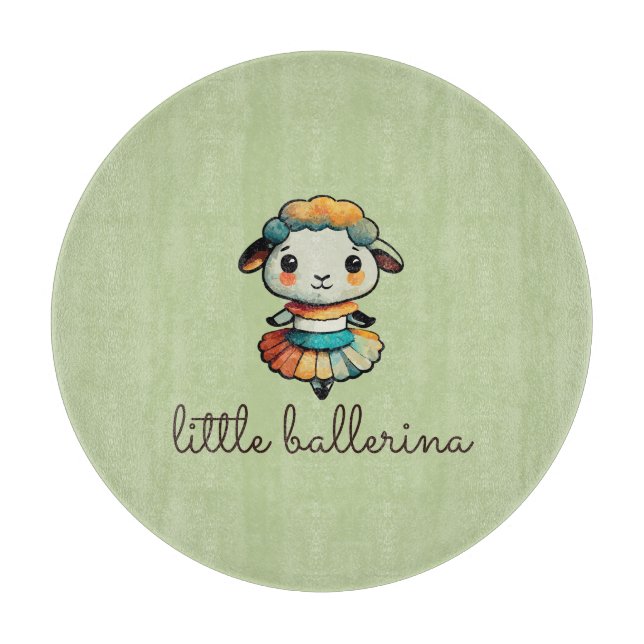 Sheep Ballerina Schneidebrett (Vorderseite)