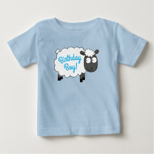 Sheep Birthday Boy Party Niedlicher Cartoon Baby T-shirt