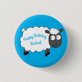 Sheep Birthday Party Niedlicher Cartoon Button