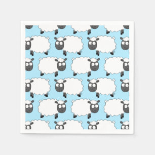Sheep Birthday Party Niedlicher Cartoon Napkins Serviette