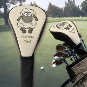 Sheep Cartoon Beige Golf Headcover