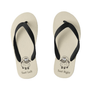 Sheep Cartoon Beige Kinderbadesandalen