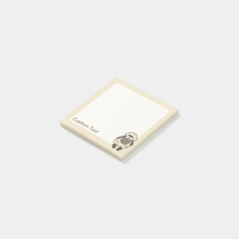 Sheep Cartoon Beige Post-it Klebezettel