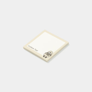 Sheep Cartoon Beige Post-it Klebezettel