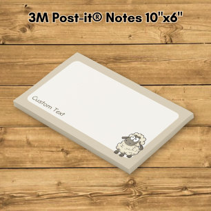 Sheep Cartoon Beige Post-it Klebezettel