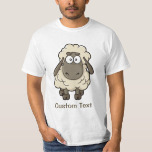 Sheep Cartoon Beige T-Shirt