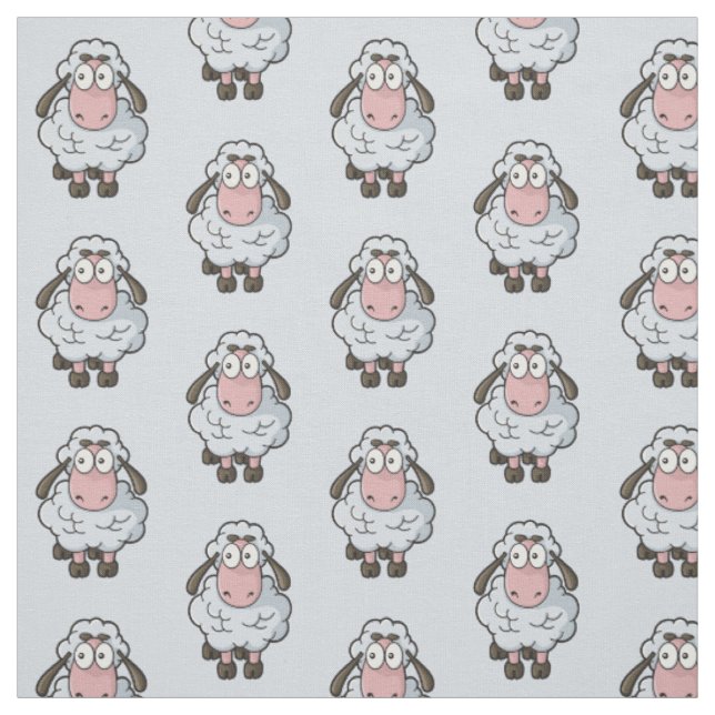 Sheep Cartoon Pattern Stoff (Muster)