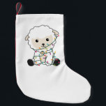 Sheep Christmas Snow Winter Animals Sheeps Adult C Kleiner Weihnachtsstrumpf<br><div class="desc">The sheep for Christmas with fairy lights. Funny animals with ohrs and snow to the holidays. So funny for Christmas in July. Sheep are sweet animals and perfect for Christmas.</div>