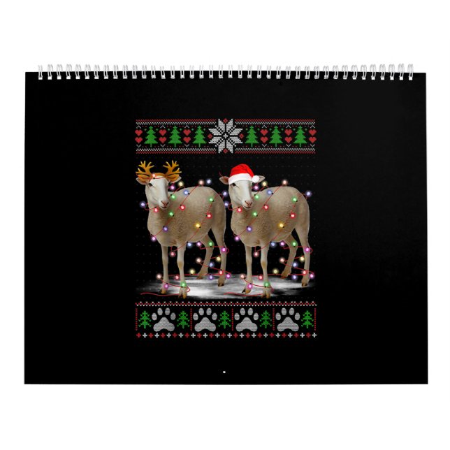 Sheep Christmas Tree Lights Santa Animal Gift Kalender (Titelbild)