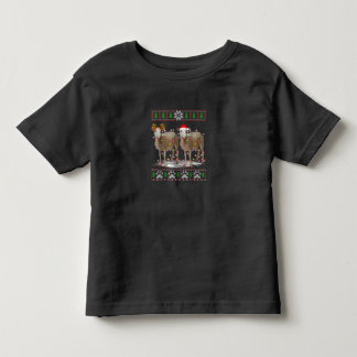 Sheep Christmas Tree Lights Santa Animal Gift Kleinkind T-shirt