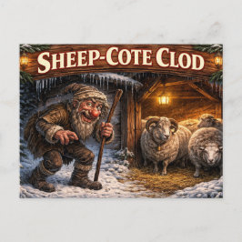 Sheep Cote Clod Icelandic Yule Lad Postcard Postkarte