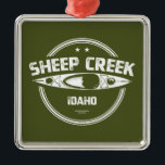 Sheep Creek Wild und Landschaftlicher Fluss Idaho  Ornament Aus Metall<br><div class="desc">Der Schafsbrunnen in Idaho fließt durch einen sehr schmalen,  gewundenen Canyon mit schieren senkrechten Wänden. Hoher Wasserfluss im Frühling und für Weißwasser für die erfahrensten Boote.</div>
