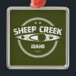 Sheep Creek Wild und Landschaftlicher Fluss Idaho  Ornament Aus Metall<br><div class="desc">Der Schafsbrunnen in Idaho fließt durch einen sehr schmalen,  gewundenen Canyon mit schieren senkrechten Wänden. Hoher Wasserfluss im Frühling und für Weißwasser für die erfahrensten Boote.</div>