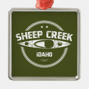 Sheep Creek Wild und Landschaftlicher Fluss Idaho  Ornament Aus Metall