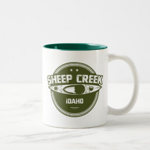 Sheep Creek Wild und Landschaftlicher Fluss Idaho  Zweifarbige Tasse
