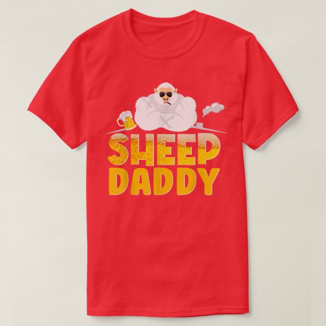 Sheep Daddy Sheep Dad Farmer Poultry Farmer  T-Shirt (Design vorne)