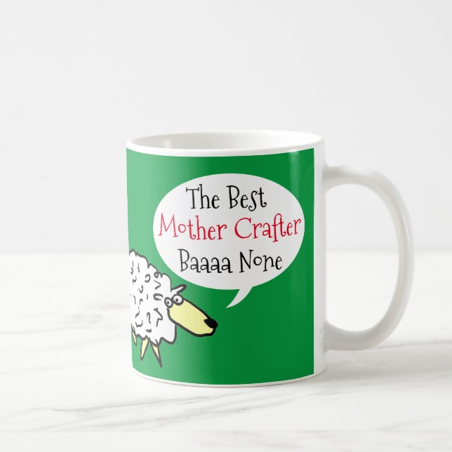 Sheep Design Best Mother Crafter Kaffeetasse (Rechts)