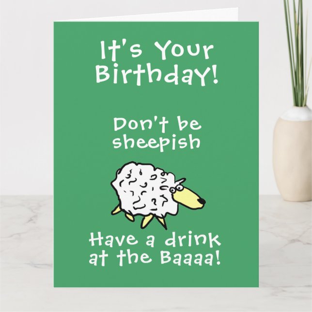 Sheep Design Cartoon Card Karte (Vorderseite)