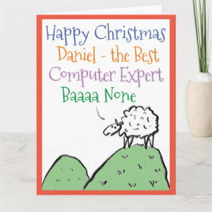Sheep Design Frohe Weihnachten an einen Computer-E Karte