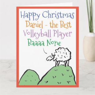 Sheep Design Frohe Weihnachten an Volleyball Playe Karte